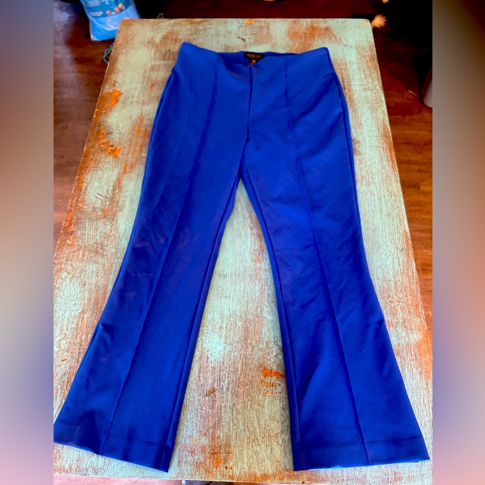 Blue women’s dress pants.